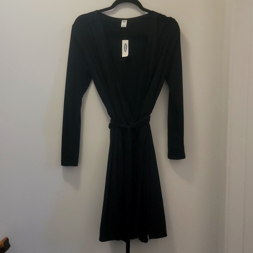 Long sleeve wrap around dress